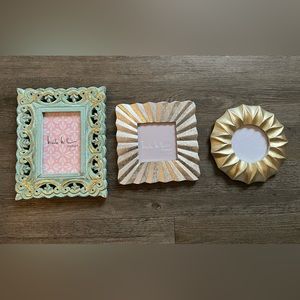 Three Nicole Miller picture frames